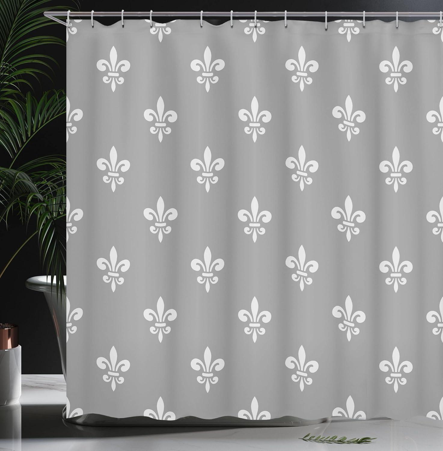 imageAmbesonne Feminine Shower Curtain Design in The Palace of The Cartoon Bathtub Cabinet Mirror Washroom Cloth Fabric Bathroom Decor Set with Hooks 69 W x 75 L Beige PinkTaupe Grey