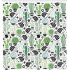 Ambesonne Cactus Shower Curtain, Cartoon Style Inspired Drawing of Hedgehog Animals Saguaro and Prickly Pear, Cloth Fabric Bathroom Decor Set with Hooks, 69″ W x 70″ L, Dark Grey Green
