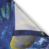 Ambesonne Cartoon Kitchen Curtains, Parachute Landscape Mountain River Clouds Palm Trees Kids Nursery Image Landscape, Window Drapes 2 Panel Set for Kitchen Cafe Decor, 55″ X 39″, Blue(Turquoise Yellow)