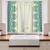 Ambesonne Cartoon Kitchen Curtains, Parachute Landscape Mountain River Clouds Palm Trees Kids Nursery Image Landscape, Window Drapes 2 Panel Set for Kitchen Cafe Decor, 55″ X 39″, Blue(Yellow Jade)