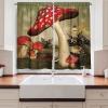 Ambesonne Cartoon Kitchen Curtains, Parachute Landscape Mountain River Clouds Palm Trees Kids Nursery Image Landscape, Window Drapes 2 Panel Set for Kitchen Cafe Decor, 55″ X 39″, Blue(Green Ivory)