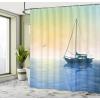 Ambesonne Feminine Shower Curtain, Design in The Palace of The Cartoon Bathtub Cabinet Mirror Washroom, Cloth Fabric Bathroom Decor Set with Hooks, 69″ W x 75″ L, Beige Pink(Pale Yellow Violet Blue)