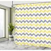 Ambesonne Feminine Shower Curtain, Design in The Palace of The Cartoon Bathtub Cabinet Mirror Washroom, Cloth Fabric Bathroom Decor Set with Hooks, 69″ W x 75″ L, Beige Pink(Yellow White)