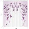 Ambesonne Feminine Shower Curtain, Design in The Palace of The Cartoon Bathtub Cabinet Mirror Washroom, Cloth Fabric Bathroom Decor Set with Hooks, 69″ W x 75″ L, Beige Pink(Violet)
