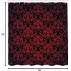 Ambesonne Feminine Shower Curtain, Design in The Palace of The Cartoon Bathtub Cabinet Mirror Washroom, Cloth Fabric Bathroom Decor Set with Hooks, 69″ W x 75″ L, Beige Pink(Burgundy Vermilion)
