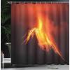 Ambesonne Feminine Shower Curtain, Design in The Palace of The Cartoon Bathtub Cabinet Mirror Washroom, Cloth Fabric Bathroom Decor Set with Hooks, 69″ W x 75″ L, Beige Pink(Orange Yellow)