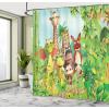 Ambesonne Feminine Shower Curtain, Design in The Palace of The Cartoon Bathtub Cabinet Mirror Washroom, Cloth Fabric Bathroom Decor Set with Hooks, 69″ W x 75″ L, Beige Pink(Green)