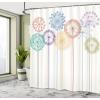 Ambesonne Feminine Shower Curtain, Design in The Palace of The Cartoon Bathtub Cabinet Mirror Washroom, Cloth Fabric Bathroom Decor Set with Hooks, 69″ W x 75″ L, Beige Pink(Dark Seafoam)