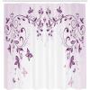 Ambesonne Feminine Shower Curtain, Design in The Palace of The Cartoon Bathtub Cabinet Mirror Washroom, Cloth Fabric Bathroom Decor Set with Hooks, 69″ W x 75″ L, Beige Pink(Violet)