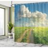 Ambesonne Feminine Shower Curtain, Design in The Palace of The Cartoon Bathtub Cabinet Mirror Washroom, Cloth Fabric Bathroom Decor Set with Hooks, 69″ W x 75″ L, Beige Pink(Lime Green)