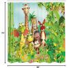 Ambesonne Feminine Shower Curtain, Design in The Palace of The Cartoon Bathtub Cabinet Mirror Washroom, Cloth Fabric Bathroom Decor Set with Hooks, 69″ W x 75″ L, Beige Pink(Green)