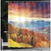 Ambesonne Feminine Shower Curtain, Design in The Palace of The Cartoon Bathtub Cabinet Mirror Washroom, Cloth Fabric Bathroom Decor Set with Hooks, 69″ W x 75″ L, Beige Pink(Yellow Orange)