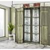 Ambesonne Feminine Shower Curtain, Design in The Palace of The Cartoon Bathtub Cabinet Mirror Washroom, Cloth Fabric Bathroom Decor Set with Hooks, 69″ W x 75″ L, Beige Pink(White Brown)