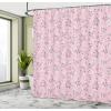 Ambesonne Feminine Shower Curtain, Design in The Palace of The Cartoon Bathtub Cabinet Mirror Washroom, Cloth Fabric Bathroom Decor Set with Hooks, 69″ W x 75″ L, Beige Pink(Pale Pink)