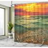 Ambesonne Feminine Shower Curtain, Design in The Palace of The Cartoon Bathtub Cabinet Mirror Washroom, Cloth Fabric Bathroom Decor Set with Hooks, 69″ W x 75″ L, Beige Pink(Brown Orange)
