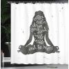 Ambesonne Feminine Shower Curtain, Design in The Palace of The Cartoon Bathtub Cabinet Mirror Washroom, Cloth Fabric Bathroom Decor Set with Hooks, 69″ W x 75″ L, Beige Pink(Green White)