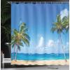 Ambesonne Feminine Shower Curtain, Design in The Palace of The Cartoon Bathtub Cabinet Mirror Washroom, Cloth Fabric Bathroom Decor Set with Hooks, 69″ W x 75″ L, Beige Pink(Green Grey)