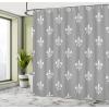 Ambesonne Feminine Shower Curtain, Design in The Palace of The Cartoon Bathtub Cabinet Mirror Washroom, Cloth Fabric Bathroom Decor Set with Hooks, 69″ W x 75″ L, Beige Pink(Taupe Grey)