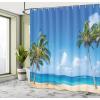 Ambesonne Feminine Shower Curtain, Design in The Palace of The Cartoon Bathtub Cabinet Mirror Washroom, Cloth Fabric Bathroom Decor Set with Hooks, 69″ W x 75″ L, Beige Pink(Green Grey)