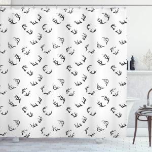 Ambesonne Feminine Shower Curtain, Design in The Palace of The Cartoon Bathtub Cabinet Mirror Washroom, Cloth Fabric Bathroom Decor Set with Hooks, 69″ W x 75″ L, Beige Pink(Grey Charcoal)