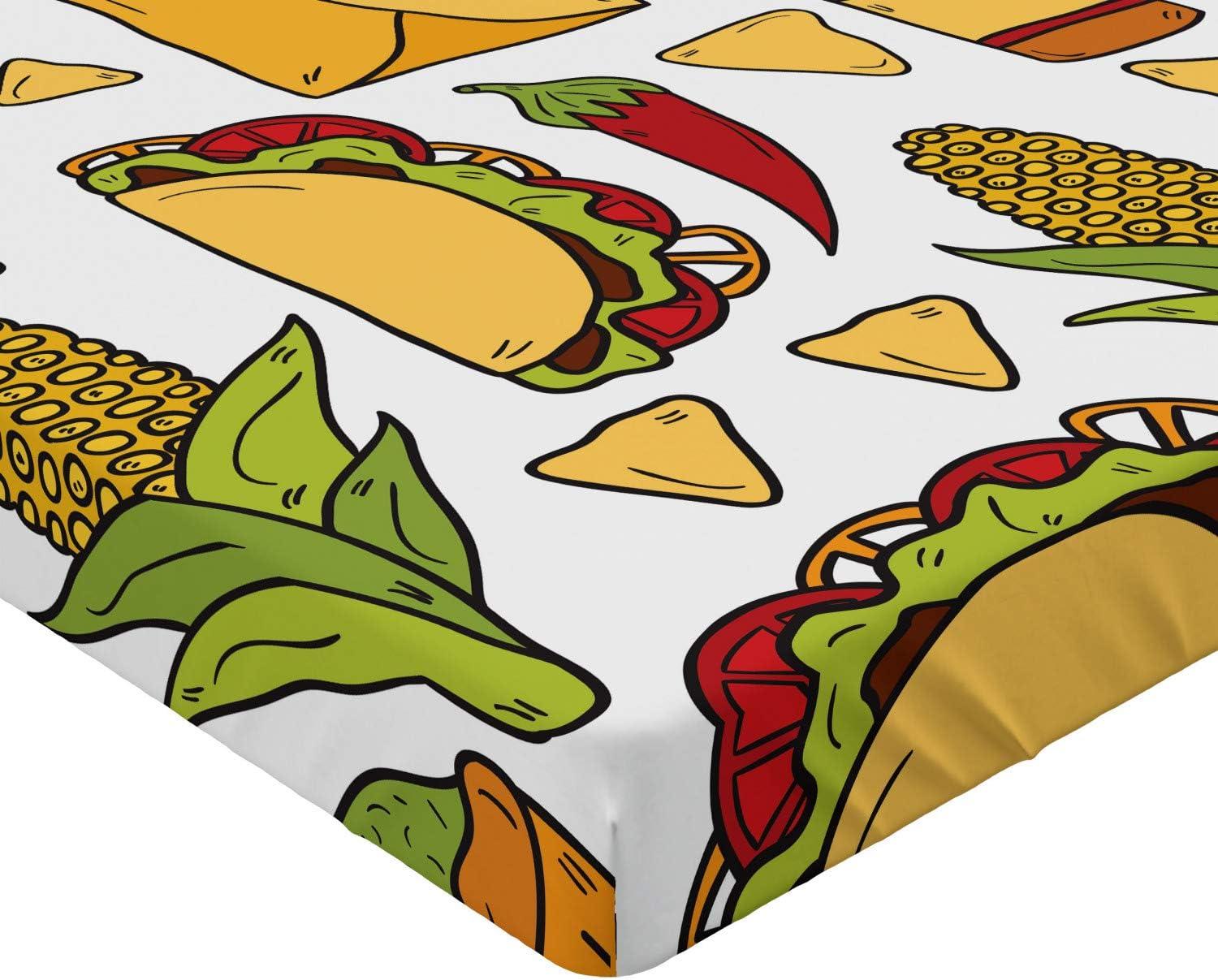 imageAmbesonne Cars Fitted Sheet Vibrant Drawing Cars Driving on The Roads Traffic Urban Themed Design Bed Cover with AllRound Elastic Deep Pocket for Comfort Full Size Grey GreenLime