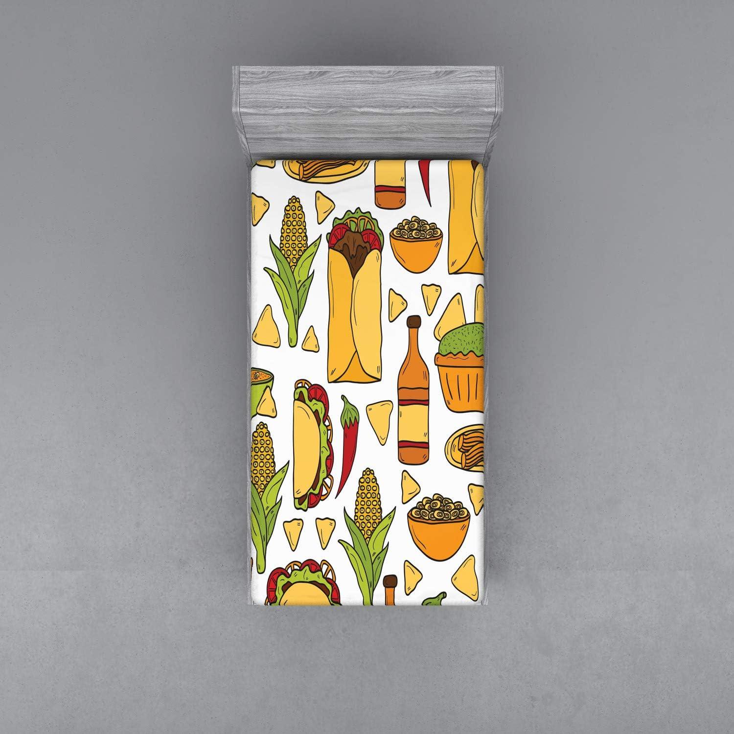imageAmbesonne Cars Fitted Sheet Vibrant Drawing Cars Driving on The Roads Traffic Urban Themed Design Bed Cover with AllRound Elastic Deep Pocket for Comfort Full Size Grey GreenLime