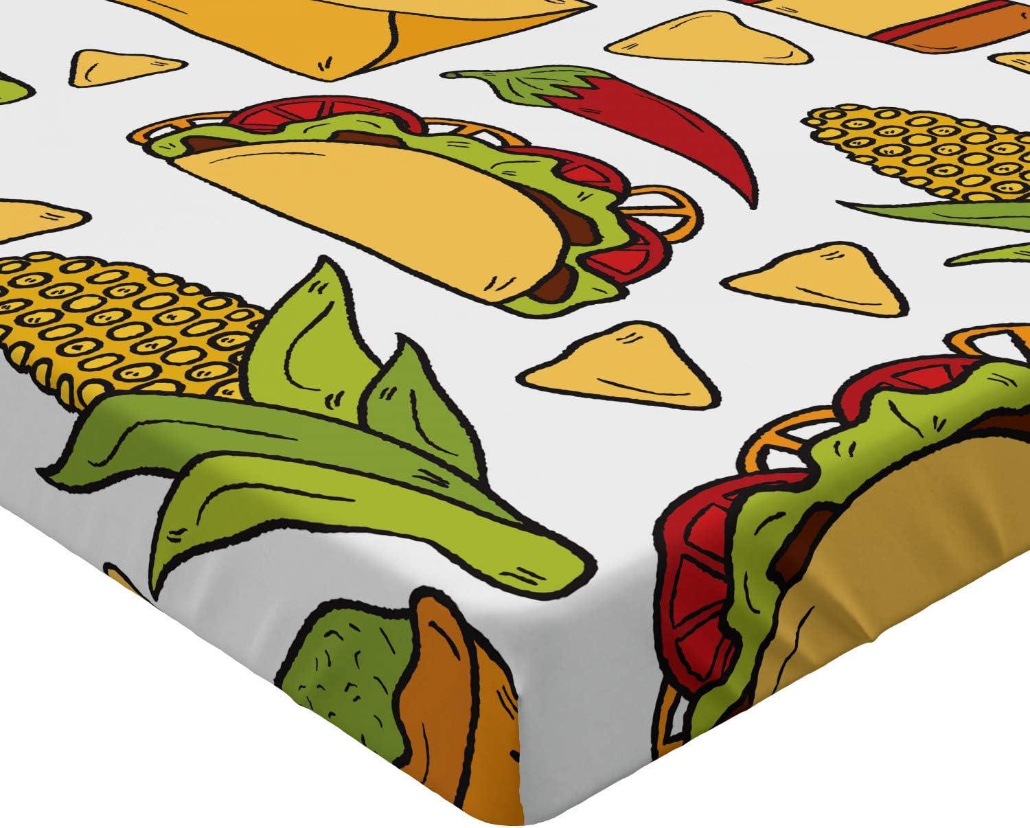 imageAmbesonne Cars Fitted Sheet Vibrant Drawing Cars Driving on The Roads Traffic Urban Themed Design Bed Cover with AllRound Elastic Deep Pocket for Comfort Full Size Grey GreenLime