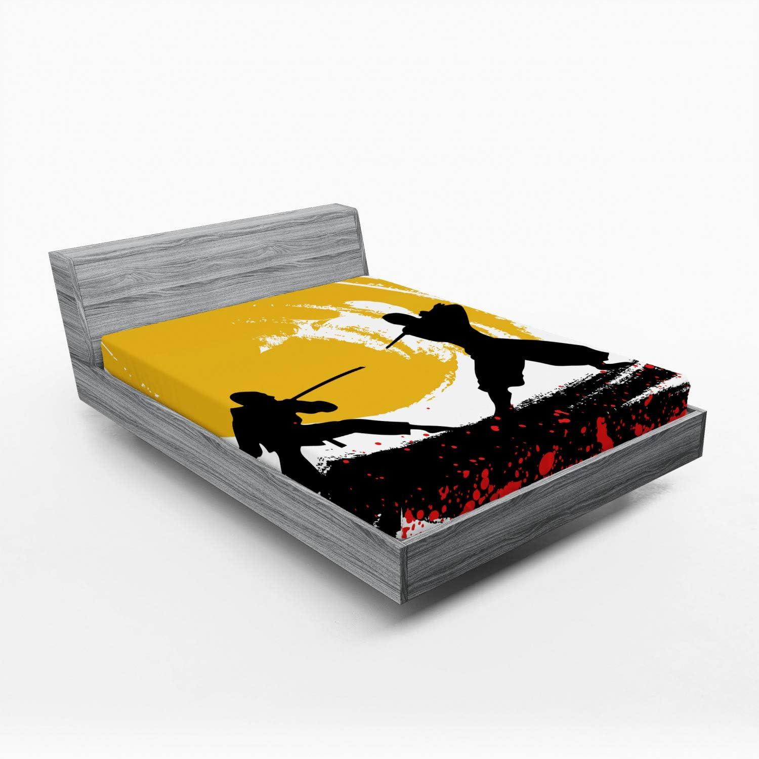 imageAmbesonne Cars Fitted Sheet Vibrant Drawing Cars Driving on The Roads Traffic Urban Themed Design Bed Cover with AllRound Elastic Deep Pocket for Comfort Full Size Grey GreenVermilion Mustard