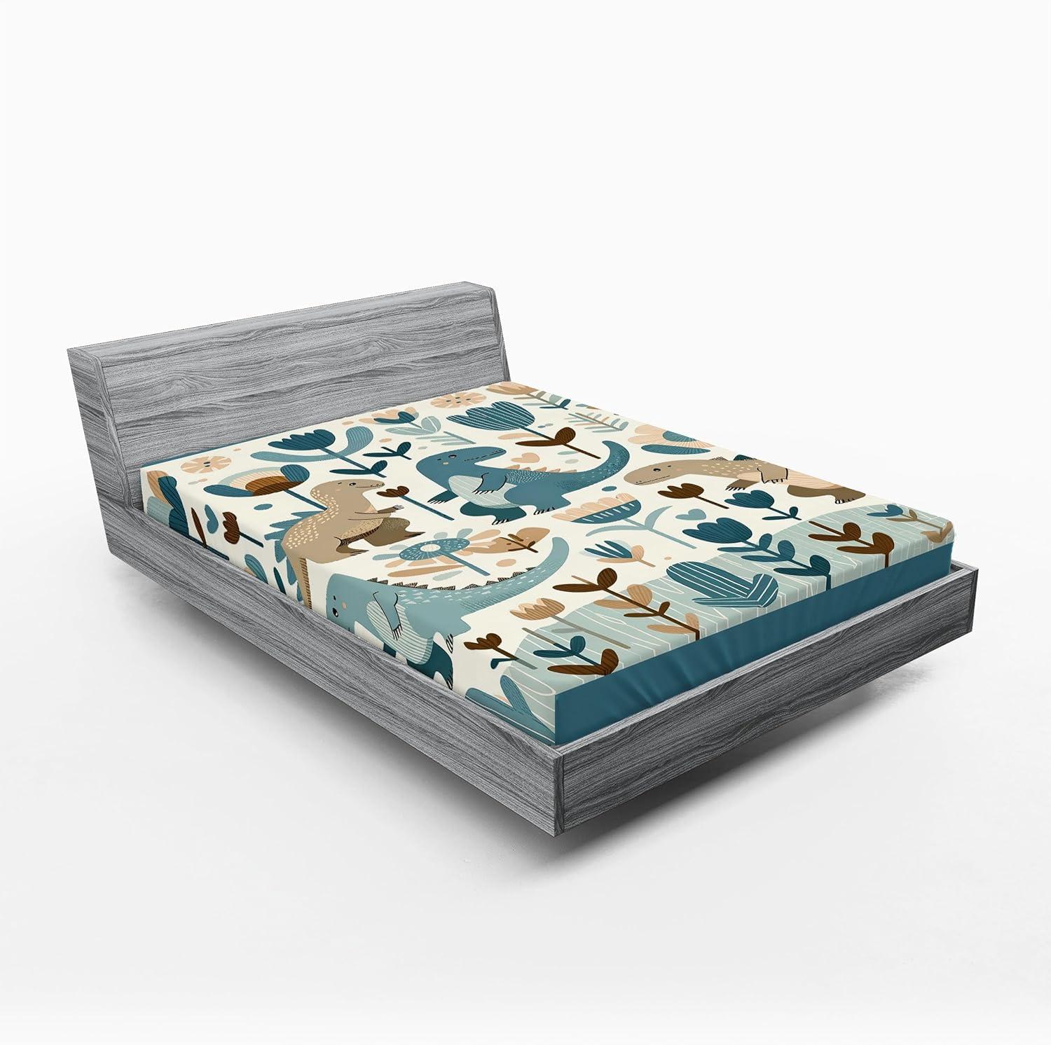imageAmbesonne Cars Fitted Sheet Vibrant Drawing Cars Driving on The Roads Traffic Urban Themed Design Bed Cover with AllRound Elastic Deep Pocket for Comfort Full Size Grey GreenSlate Blue Off White Dusk