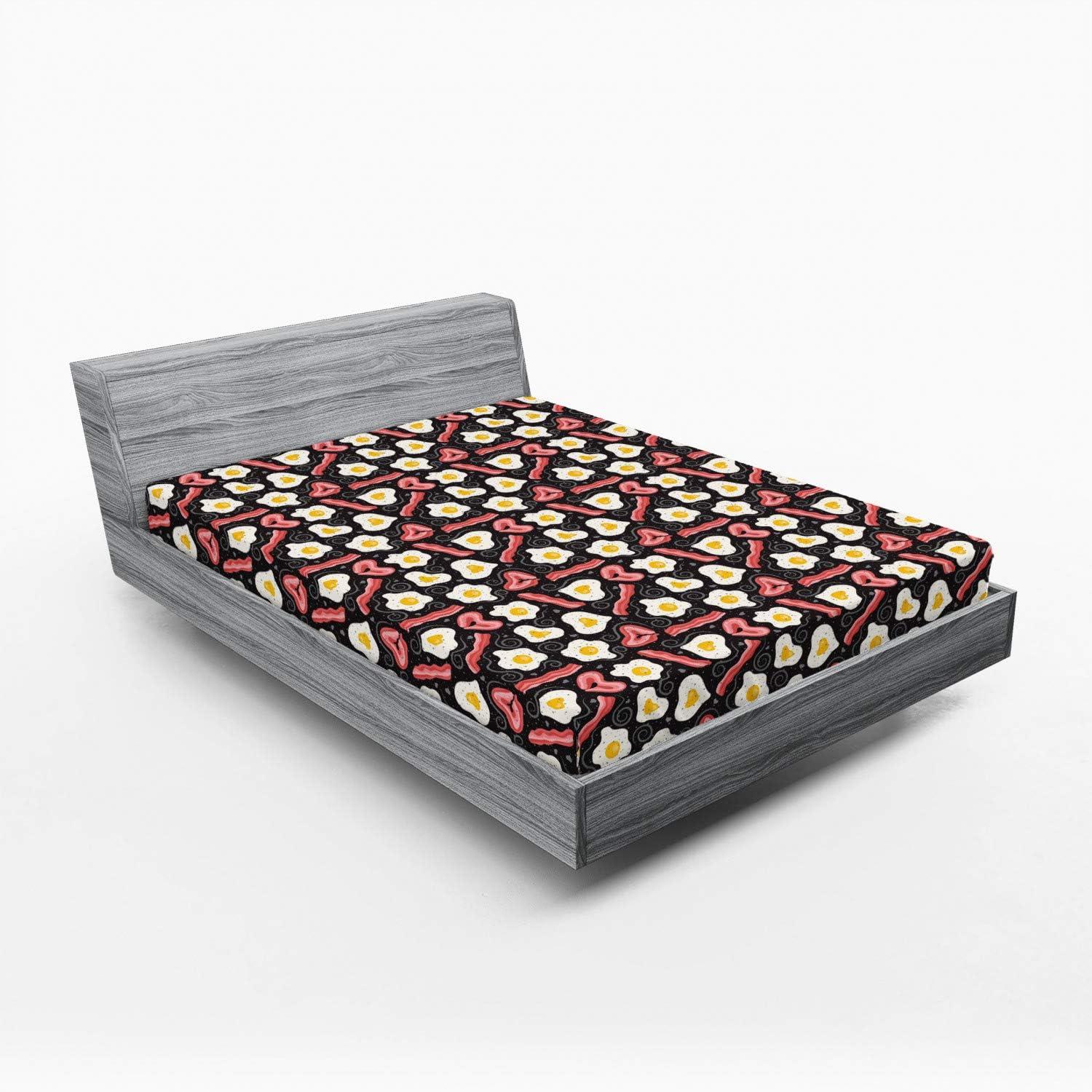 imageAmbesonne Cars Fitted Sheet Vibrant Drawing Cars Driving on The Roads Traffic Urban Themed Design Bed Cover with AllRound Elastic Deep Pocket for Comfort Full Size Grey GreenCroal Dark Grey