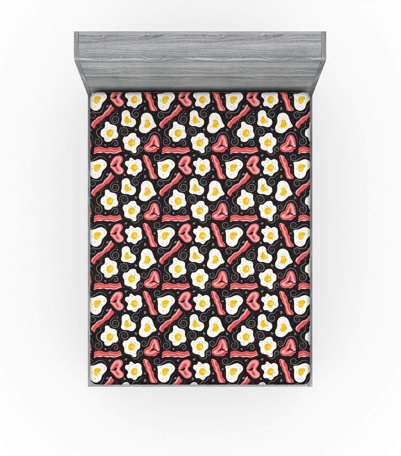 imageAmbesonne Cars Fitted Sheet Vibrant Drawing Cars Driving on The Roads Traffic Urban Themed Design Bed Cover with AllRound Elastic Deep Pocket for Comfort Full Size Grey GreenCroal Dark Grey