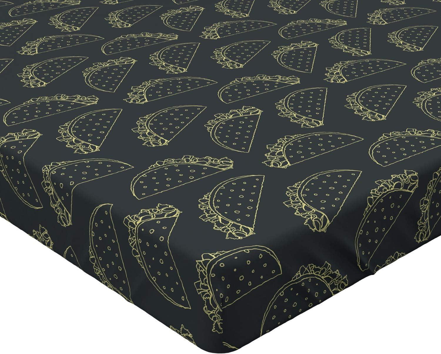 imageAmbesonne Colorful Fitted Sheet Camping Equipment Outdoor Activity Adventure in Nature Theme Bed Cover with AllRound Elastic Deep Pocket for Comfort Full Size Light GreenCharcoal