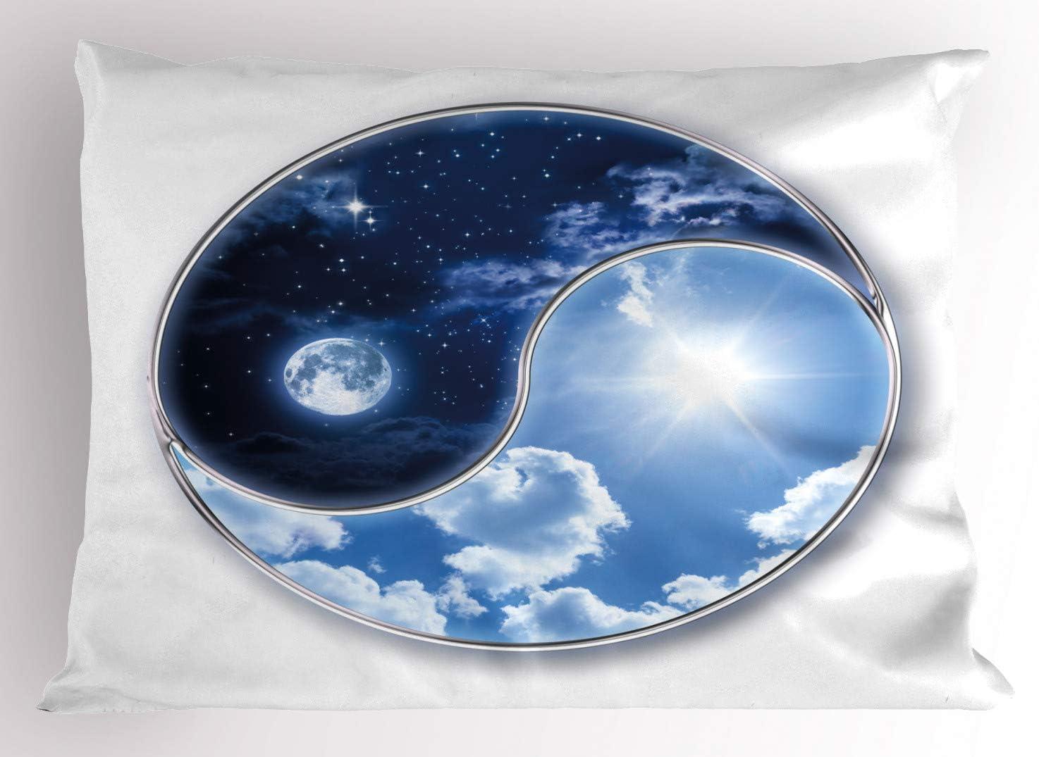 imageAmbesonne Modern Art Pillow Sham Gradient Digital Pale Color Layout New Counter Culture Art Print Decorative Standard King Size Printed Pillowcase 36 X 20 Brown Tan GreyNavy Blue Sky Blue White