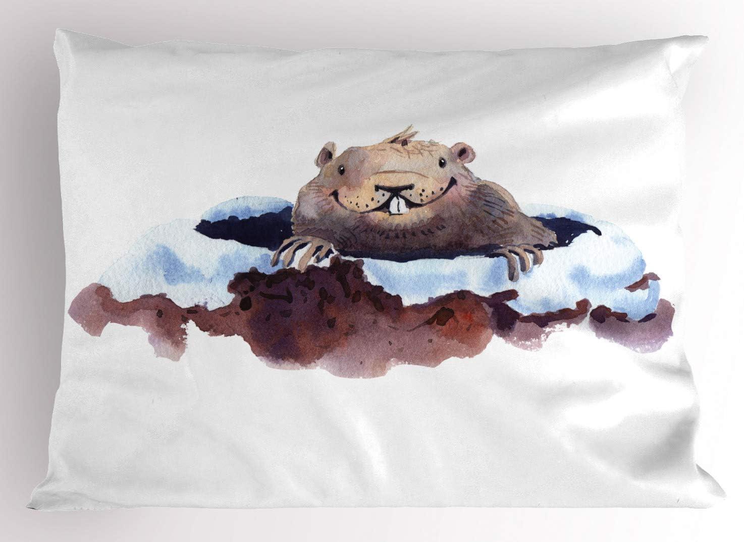 imageAmbesonne Modern Art Pillow Sham Gradient Digital Pale Color Layout New Counter Culture Art Print Decorative Standard King Size Printed Pillowcase 36 X 20 Brown Tan GreyMauve Taupe Blue and White
