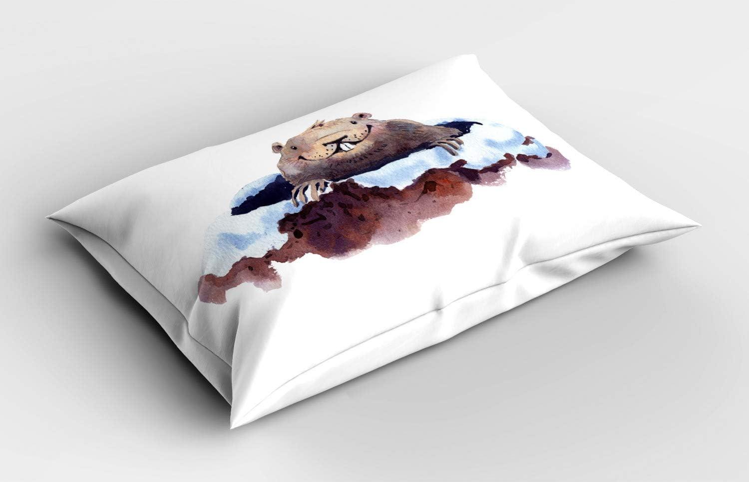 imageAmbesonne Modern Art Pillow Sham Gradient Digital Pale Color Layout New Counter Culture Art Print Decorative Standard King Size Printed Pillowcase 36 X 20 Brown Tan GreyMauve Taupe Blue and White