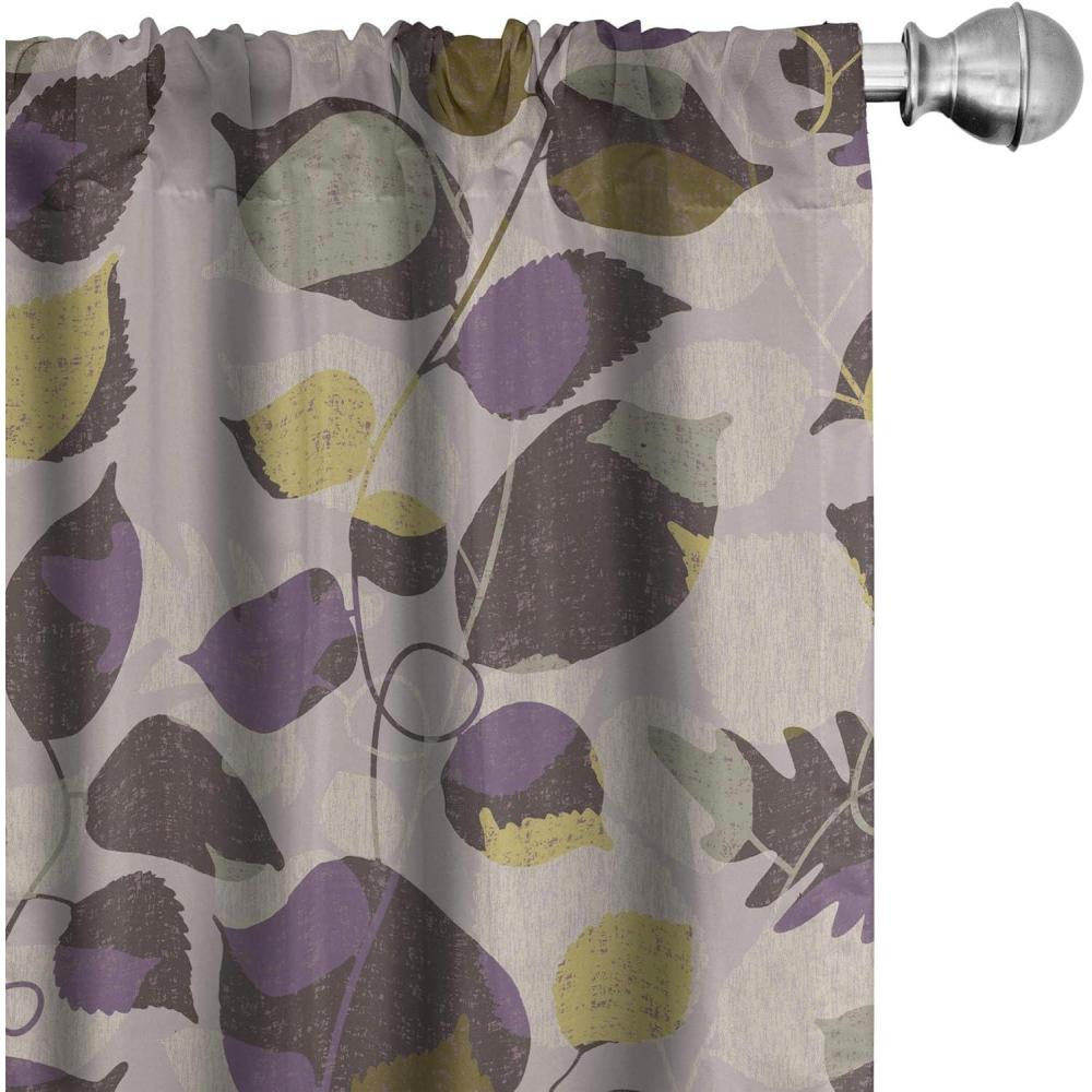 imageAmbesonne Bohemian Blooms Curtains Romantic Aura Pattern of Floral Boho with Neutral Leaves Print Window Treatments 2 Panel Set for Living Room Bedroom Pair of 28 x 95 Pale Pink Lavender BlueFawn and Pale Eggplant
