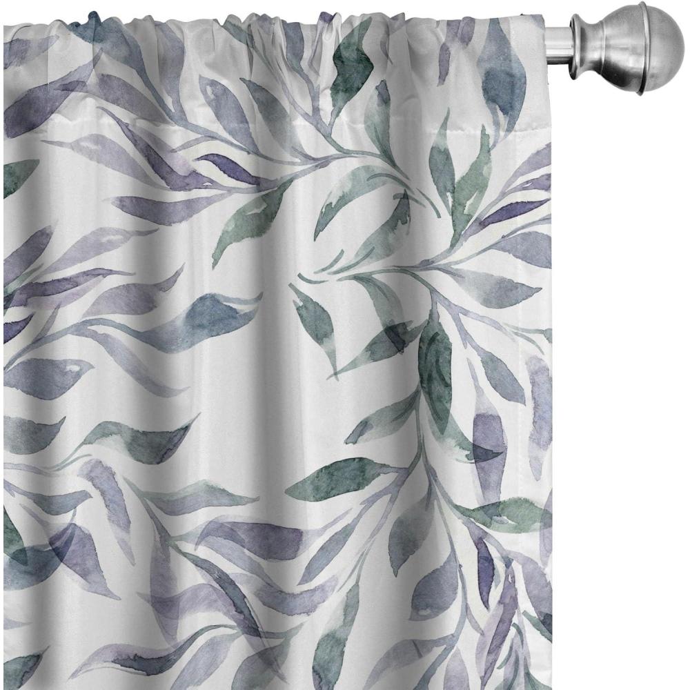 imageAmbesonne Bohemian Blooms Curtains Romantic Aura Pattern of Floral Boho with Neutral Leaves Print Window Treatments 2 Panel Set for Living Room Bedroom Pair of 28 x 95 Pale Pink Lavender BlueLavender Blue and Pale Teal