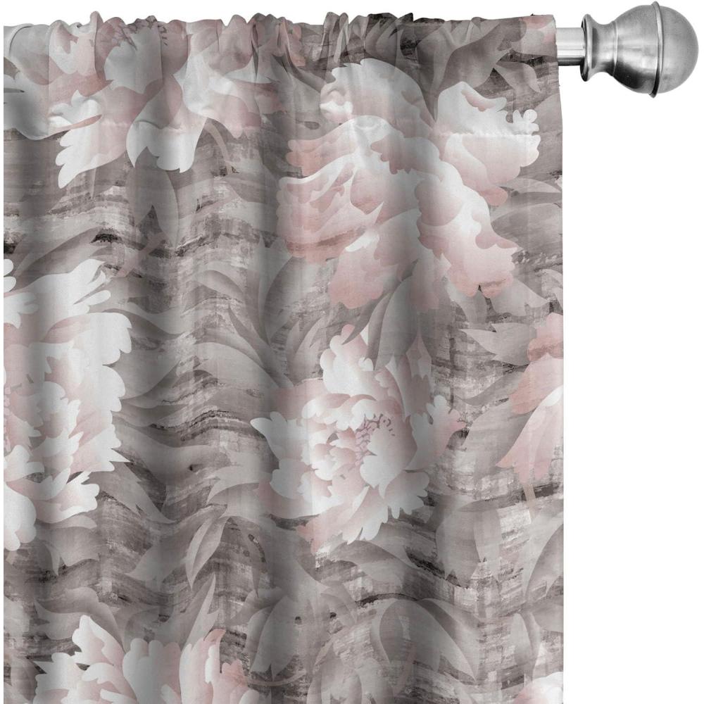 imageAmbesonne Bohemian Blooms Curtains Romantic Aura Pattern of Floral Boho with Neutral Leaves Print Window Treatments 2 Panel Set for Living Room Bedroom Pair of 28 x 95 Pale Pink Lavender BluePale Salmon Taupe Grey