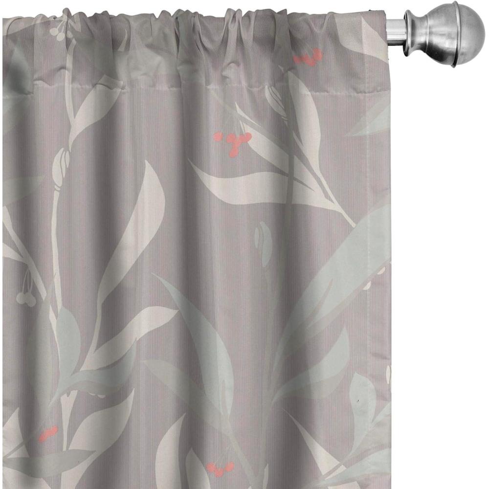 imageAmbesonne Bohemian Blooms Curtains Romantic Aura Pattern of Floral Boho with Neutral Leaves Print Window Treatments 2 Panel Set for Living Room Bedroom Pair of 28 x 95 Pale Pink Lavender BluePale Mauve and Pale Seafoam