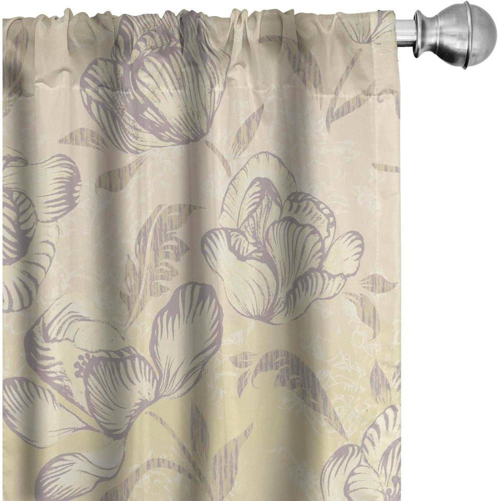imageAmbesonne Bohemian Blooms Curtains Romantic Aura Pattern of Floral Boho with Neutral Leaves Print Window Treatments 2 Panel Set for Living Room Bedroom Pair of 28 x 95 Pale Pink Lavender BlueChampagne Purpleblue
