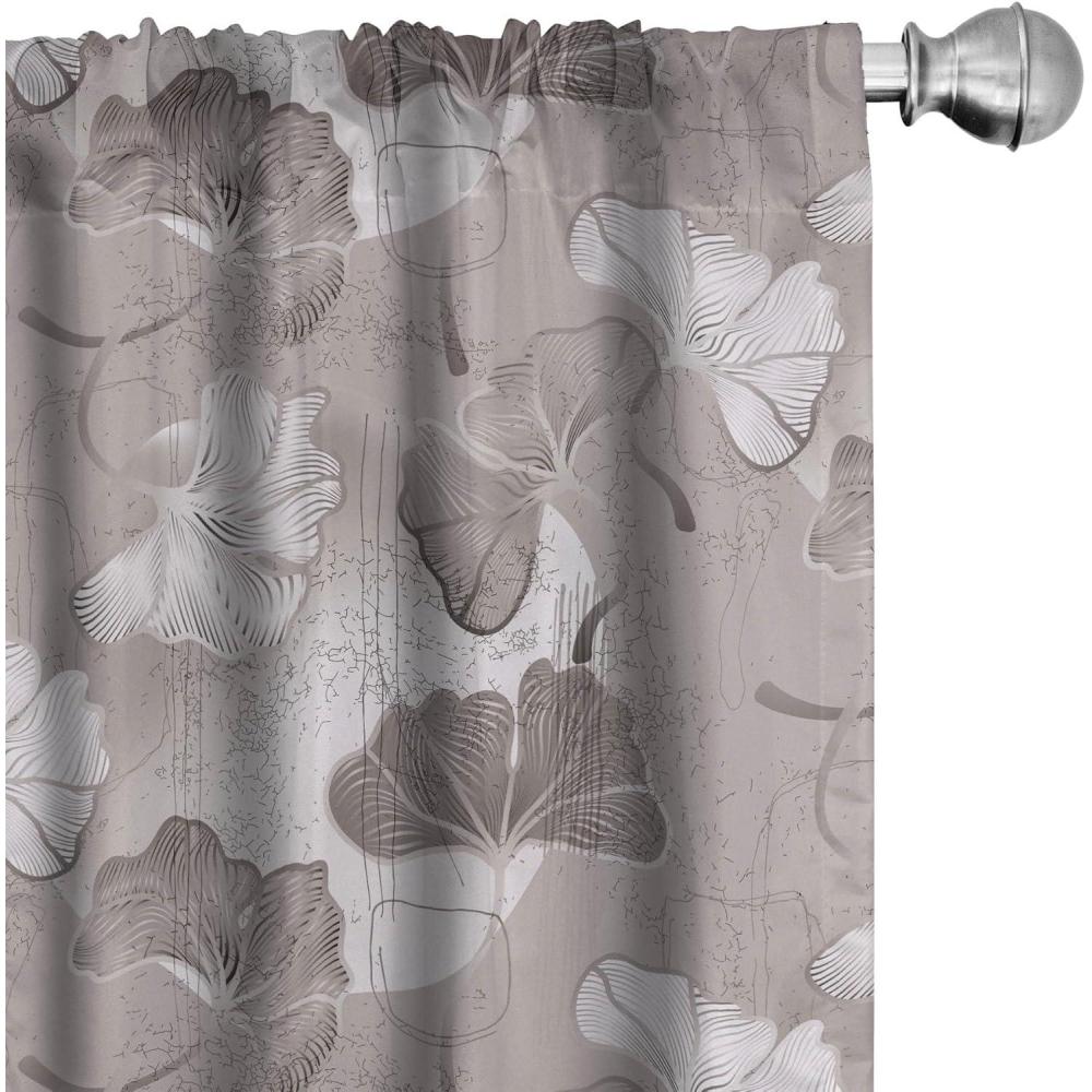 imageAmbesonne Bohemian Blooms Curtains Romantic Aura Pattern of Floral Boho with Neutral Leaves Print Window Treatments 2 Panel Set for Living Room Bedroom Pair of 28 x 95 Pale Pink Lavender BlueDimgray Pale Grey