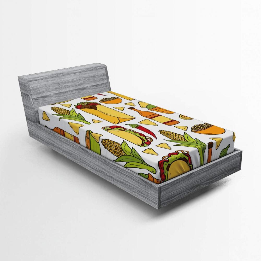 imageAmbesonne Cars Fitted Sheet Vibrant Drawing Cars Driving on The Roads Traffic Urban Themed Design Bed Cover with AllRound Elastic Deep Pocket for Comfort Full Size Grey GreenLime