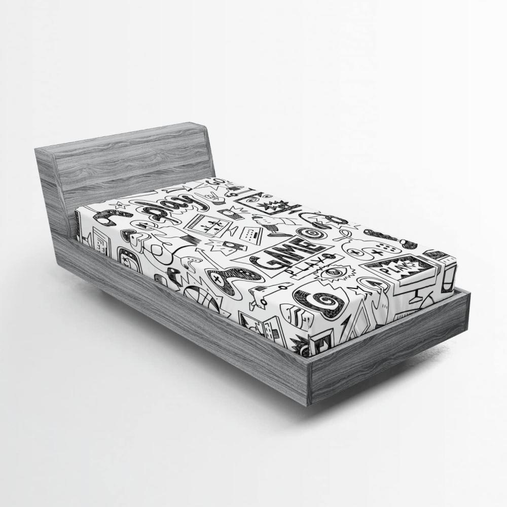 imageAmbesonne Cars Fitted Sheet Vibrant Drawing Cars Driving on The Roads Traffic Urban Themed Design Bed Cover with AllRound Elastic Deep Pocket for Comfort Full Size Grey GreenWhite Black