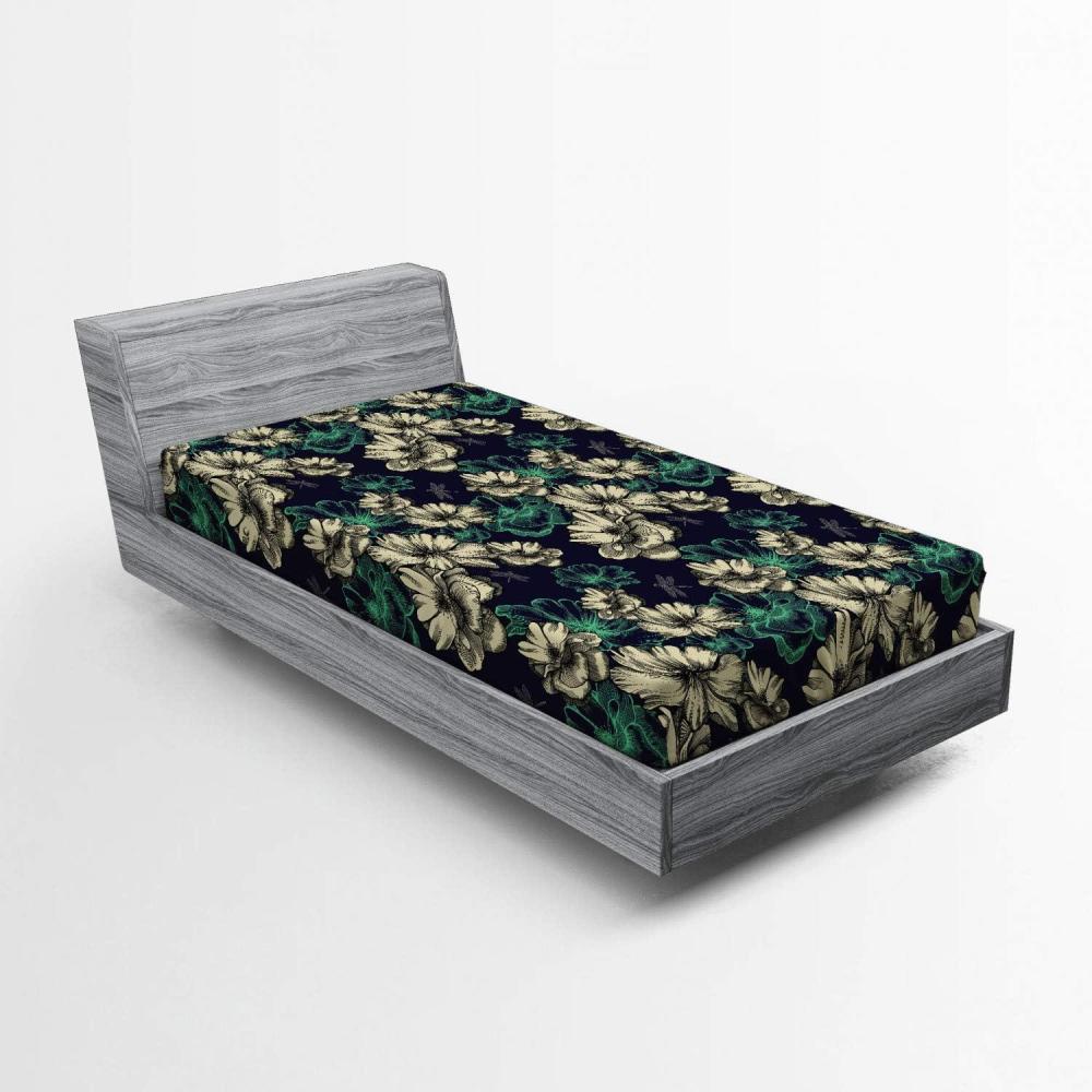 imageAmbesonne Colorful Fitted Sheet Camping Equipment Outdoor Activity Adventure in Nature Theme Bed Cover with AllRound Elastic Deep Pocket for Comfort Full Size Light GreenPale Green