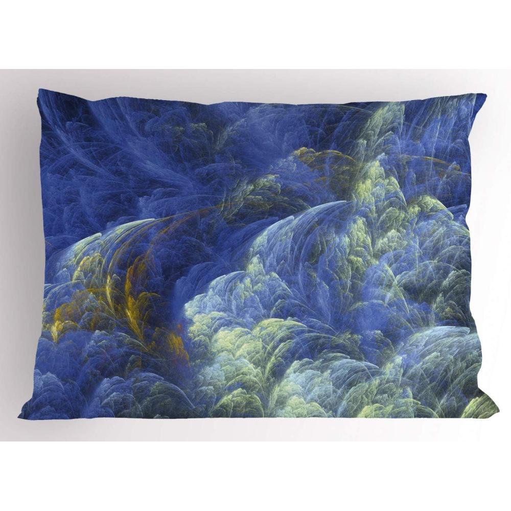imageAmbesonne Modern Art Pillow Sham Gradient Digital Pale Color Layout New Counter Culture Art Print Decorative Standard King Size Printed Pillowcase 36 X 20 Brown Tan GreyBlue Pale Yellow