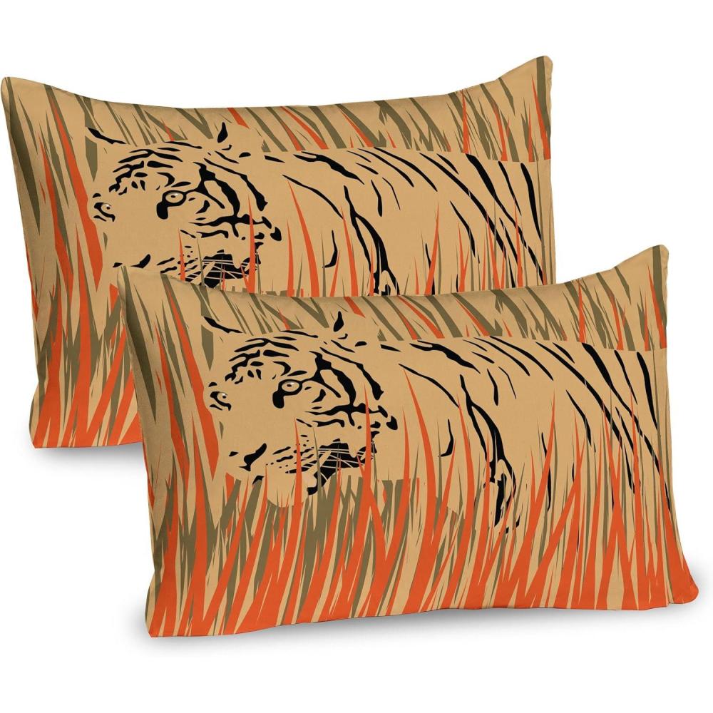 imageAmbesonne Modern Art Pillow Sham Gradient Digital Pale Color Layout New Counter Culture Art Print Decorative Standard King Size Printed Pillowcase 36 X 20 Brown Tan GreyOrange and Peach