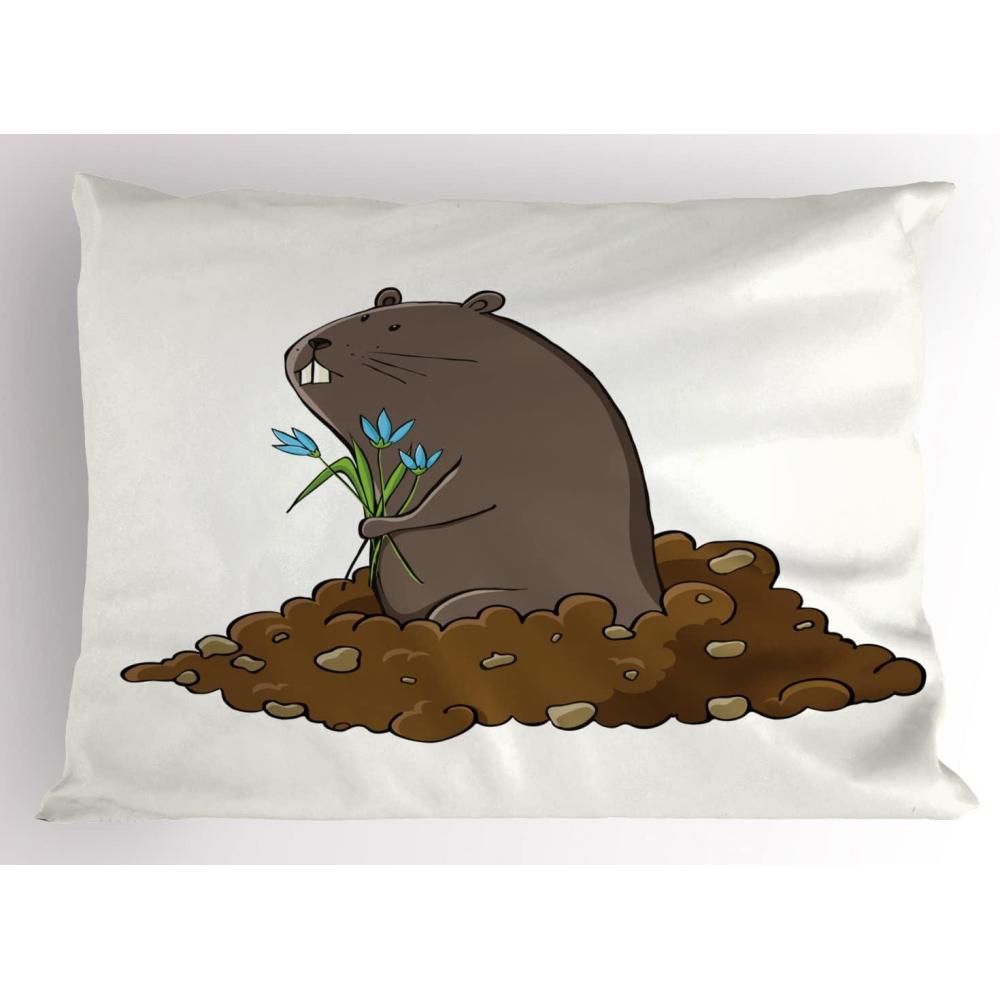 imageAmbesonne Modern Art Pillow Sham Gradient Digital Pale Color Layout New Counter Culture Art Print Decorative Standard King Size Printed Pillowcase 36 X 20 Brown Tan GreyTaupe Off White and Chocolate
