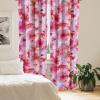 Ambesonne Bohemian Blooms Curtains, Romantic Aura Pattern of Floral Boho with Neutral Leaves Print, Window Treatments 2 Panel Set for Living Room Bedroom, Pair of – 28″ x 95″, Pale Pink Lavender Blue(Dark Pink Pastel Purple)