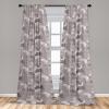 Ambesonne Bohemian Blooms Curtains, Romantic Aura Pattern of Floral Boho with Neutral Leaves Print, Window Treatments 2 Panel Set for Living Room Bedroom, Pair of – 28″ x 95″, Pale Pink Lavender Blue(Dimgray Pale Grey)