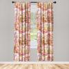 Ambesonne Bohemian Blooms Curtains, Romantic Aura Pattern of Floral Boho with Neutral Leaves Print, Window Treatments 2 Panel Set for Living Room Bedroom, Pair of – 28″ x 95″, Pale Pink Lavender Blue(Pale Pink Yellow Green)